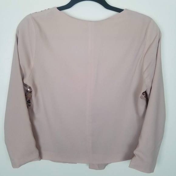 Gap - Blush Pink Sequined-Front Open Front Coverup - Picture 7 of 8